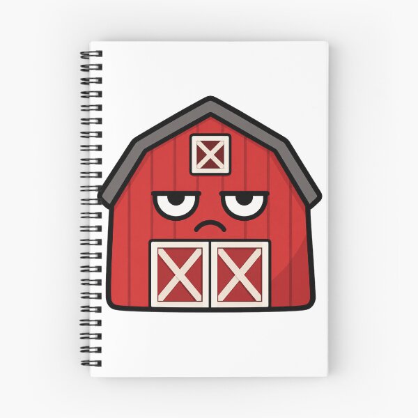 Item preview, Grumpy Red Barn | Funny Unimpressed Farm Character designed and sold by Bitchy Little Things.