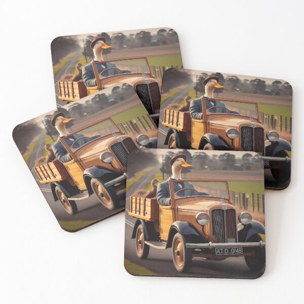 Item preview, Duck driving down a country lane designed and sold by ThatRockChic.