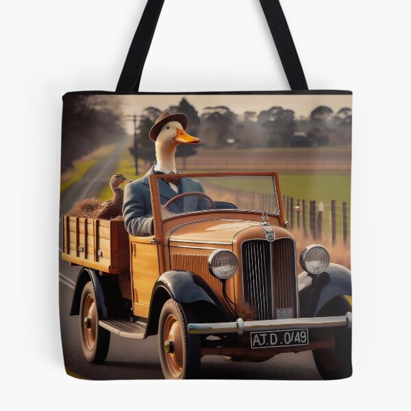 Item preview, Duck driving down a country lane designed and sold by ThatRockChic.