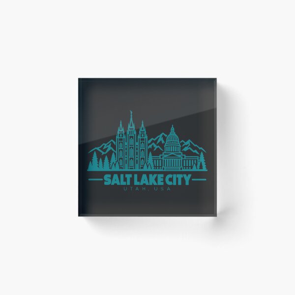 Item preview, Salt Lake City Utah USA Line Art Skyline Poster designed and sold by CMYKStudio.