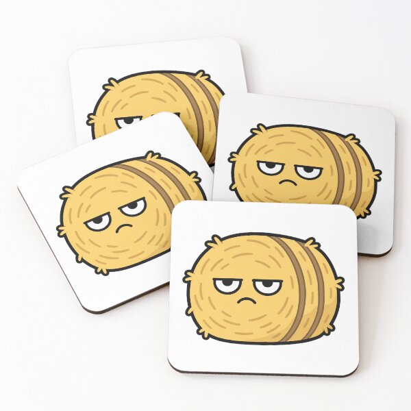 Item preview, Grumpy Hay Bale | Funny Unimpressed Farm Character designed and sold by Bitchy Little Things.
