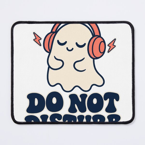 Item preview, Do Not Disturb – Cute Ghost with Headphones designed and sold by PG Shop Art.