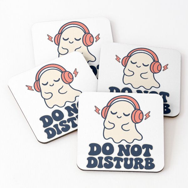 Item preview, Do Not Disturb – Cute Ghost with Headphones designed and sold by PG Shop Art.