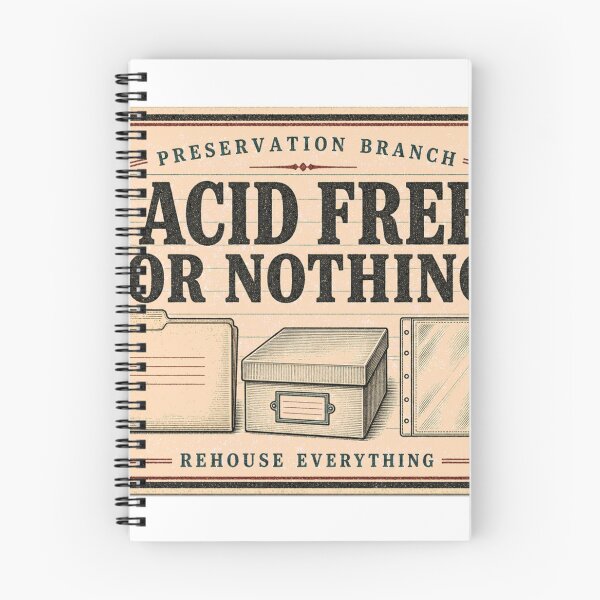 Item preview, Acid Free Or Nothing preservation archivist emblem designed and sold by BoosterShop.