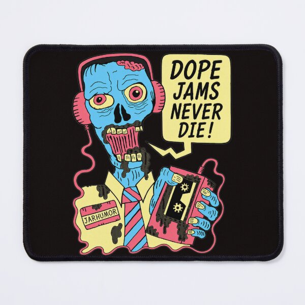 Item preview, Zombie Music Player Funny Retro Dope Jams Never Die designed and sold by Lagoart.