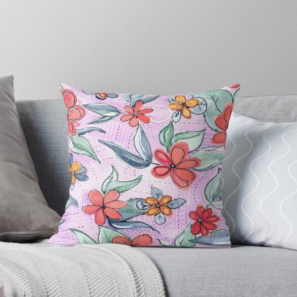 Item preview, Orange and Purple Floral Painting  designed and sold by Anna  Mills.