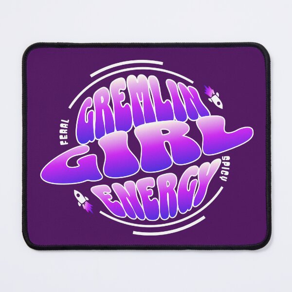 Item preview, Gremlin Girl Energy Feral Spicy Bubble Typography designed and sold by FaeryNuff.