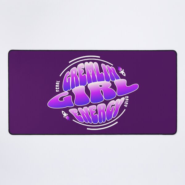 Item preview, Gremlin Girl Energy Feral Spicy Bubble Typography designed and sold by FaeryNuff.