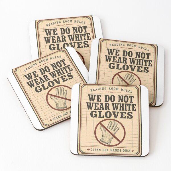 Item preview, We Do Not Wear White Gloves Reading Room Emblem designed and sold by BoosterShop.