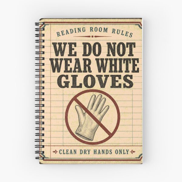Item preview, We Do Not Wear White Gloves Reading Room Emblem designed and sold by BoosterShop.