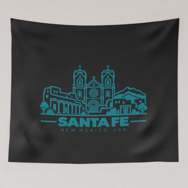 Item preview, Santa Fe New Mexico USA Line Art Landmark Poster designed and sold by CMYKStudio.