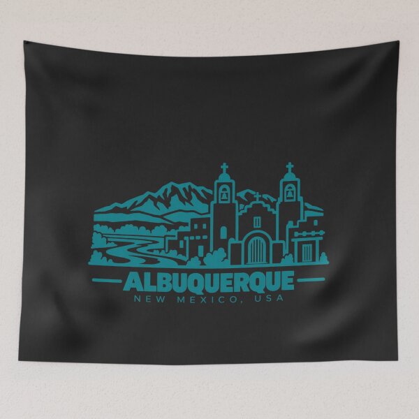 Item preview, Albuquerque New Mexico USA Line Art Skyline Poster designed and sold by CMYKStudio.
