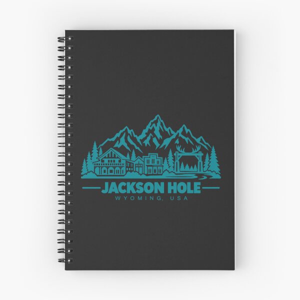 Artikelvorschau, Jackson Hole, Wyoming, USA – Reiseposter (Linienzeichnung) entworfen und verkauft von CMYKStudio.