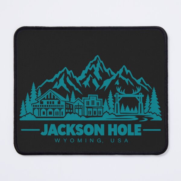 Item preview, Jackson Hole Wyoming USA Line Art Travel Poster designed and sold by CMYKStudio.