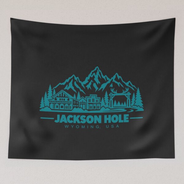 Item preview, Jackson Hole Wyoming USA Line Art Travel Poster designed and sold by CMYKStudio.