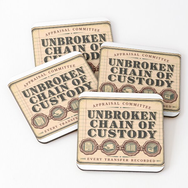 Item preview, Unbroken Chain Of Custody Archive Review Emblem designed and sold by BoosterShop.