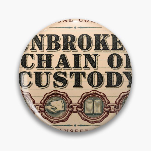 Item preview, Unbroken Chain Of Custody Archive Review Emblem designed and sold by BoosterShop.