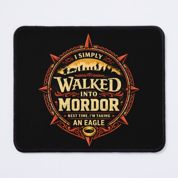 Item preview, I Simply Walked Into Mordor – Fellowship Eagle Parody Graphic Tee designed and sold by Overlord Kingdom.