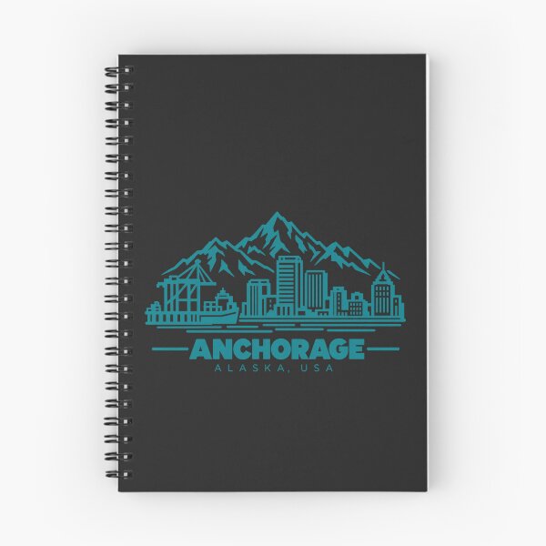 Item preview, Anchorage Alaska USA Line Art Skyline Poster designed and sold by CMYKStudio.