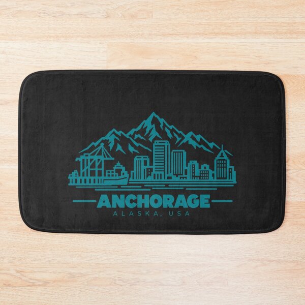 Item preview, Anchorage Alaska USA Line Art Skyline Poster designed and sold by CMYKStudio.