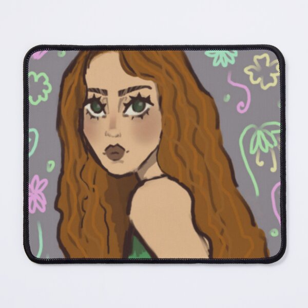 Item preview, Y2K Retro Indie Girl Portrait Flower Doodles designed and sold by Surreamidsh.