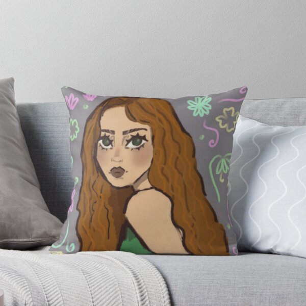Item preview, Y2K Retro Indie Girl Portrait Flower Doodles designed and sold by Surreamidsh.
