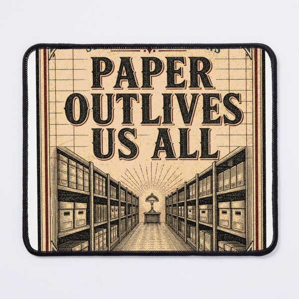 Item preview, Paper Outlives Us All Special Collection Emblem designed and sold by BoosterShop.