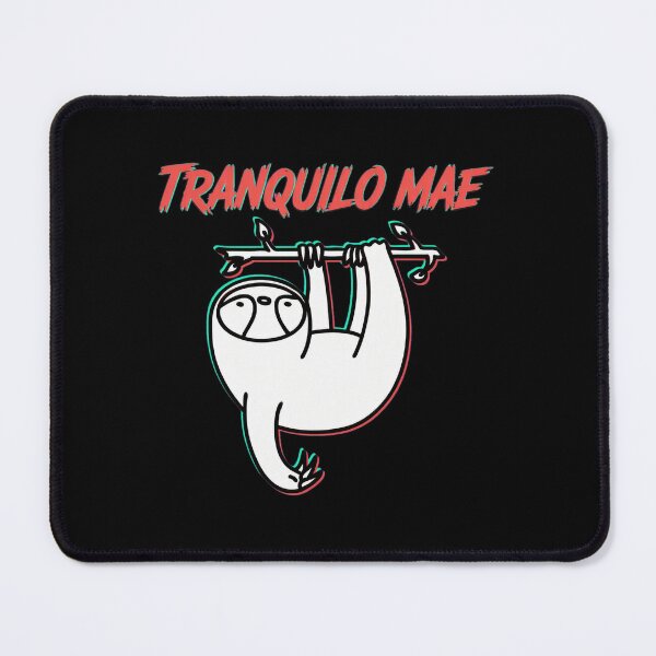 Item preview, Tranquilo Mae Sloth Glitch Text Chill Vibes designed and sold by Bloowardi.