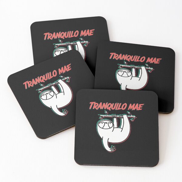 Item preview, Tranquilo Mae Sloth Glitch Text Chill Vibes  designed and sold by Bloowardi.