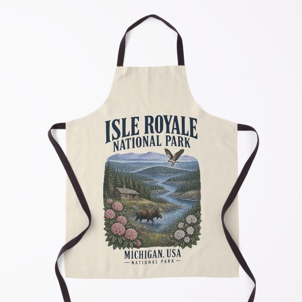 Item preview, Isle Royale National Park, Michigan, USA [Vintage Illustration] designed and sold by elektronen.