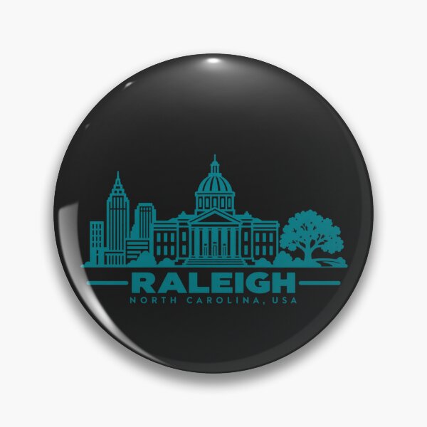 Artikelvorschau, Raleigh, North Carolina, USA – Skyline-Poster (Linienzeichnung) entworfen und verkauft von CMYKStudio.