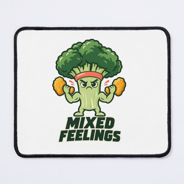Item preview, Mixed Feelings – Funny Broccoli Lifting Chicken Nuggets designed and sold by PG Shop Art.