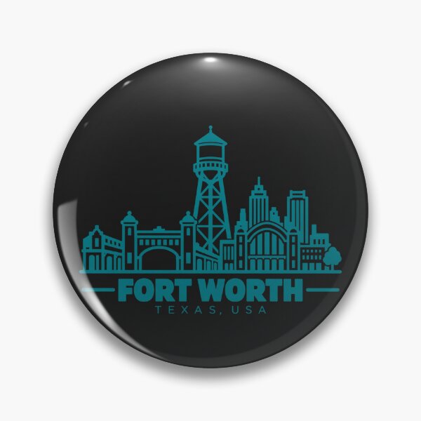 Artikelvorschau, Fort Worth Texas USA Linienkunst-Skyline-Poster entworfen und verkauft von CMYKStudio.