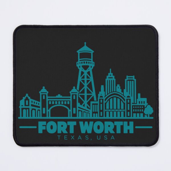 Item preview, Fort Worth Texas USA Line Art Skyline Poster designed and sold by CMYKStudio.