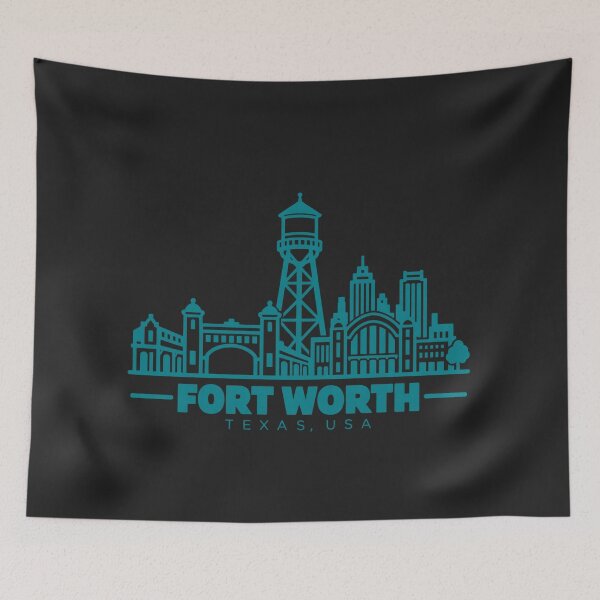 Item preview, Fort Worth Texas USA Line Art Skyline Poster designed and sold by CMYKStudio.
