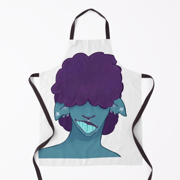Item preview, Purple Afro Mystic – Bold Blue-Skinned Character Art designed and sold by Ruuper4all.
