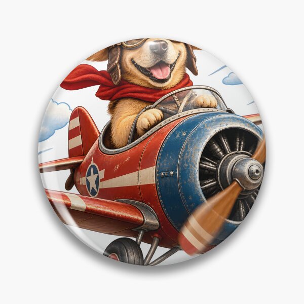 Item preview, Labrador Vintage Pilot – Funny Dog Aviator Flying Retro Airplane designed and sold by builtforyou.