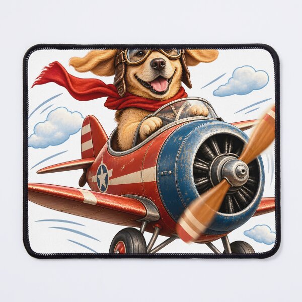Item preview, Labrador Vintage Pilot – Funny Dog Aviator Flying Retro Airplane designed and sold by builtforyou.