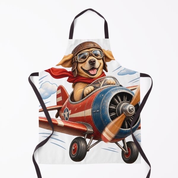 Item preview, Labrador Vintage Pilot – Funny Dog Aviator Flying Retro Airplane designed and sold by builtforyou.
