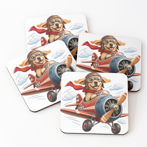 Item preview, Labrador Vintage Pilot – Funny Dog Aviator Flying Retro Airplane designed and sold by builtforyou.