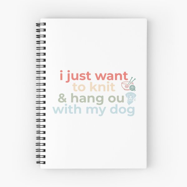 Item preview, I Just Want To Knit And Hang Out With My Dog Funny Knitting Lover Gift designed and sold by HieuarsaWorks.