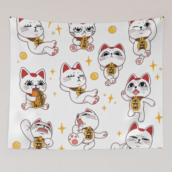 Item preview, Turbo Granny Dandadan Seamless Pattern | Cursed Lucky Cat Vector Art | Japanese Yokai Anime Design designed and sold by mashumallow.