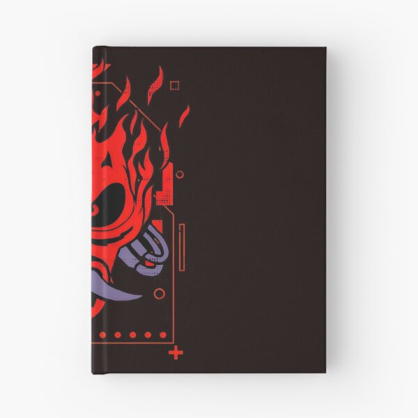 Item preview, Samurai Demon Mask Flames Cyberpunk Rock Art designed and sold by FlipStrawSpot.