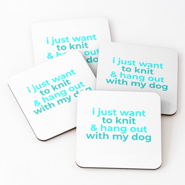 Item preview, I Just Want To Knit And Hang Out With My Dog Funny Knitting Lover Gift designed and sold by HieuarsaWorks.