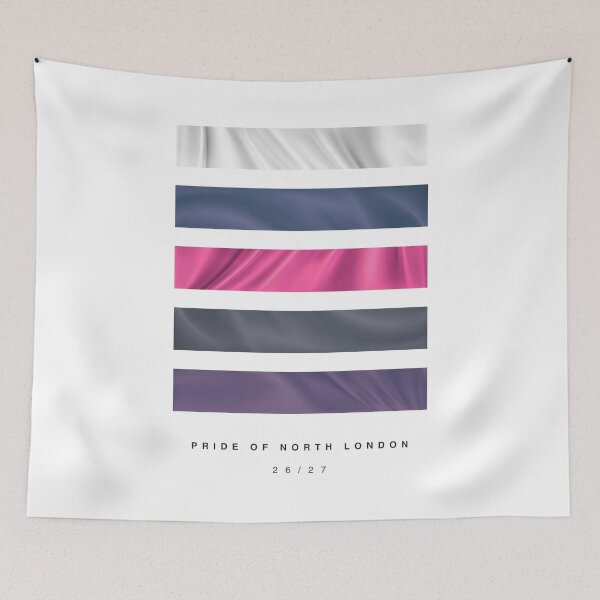 Item preview, ‘Pride of North London’ 26/27 Football Kit Hue Palette - White & Navy designed and sold by The Colourful Game.