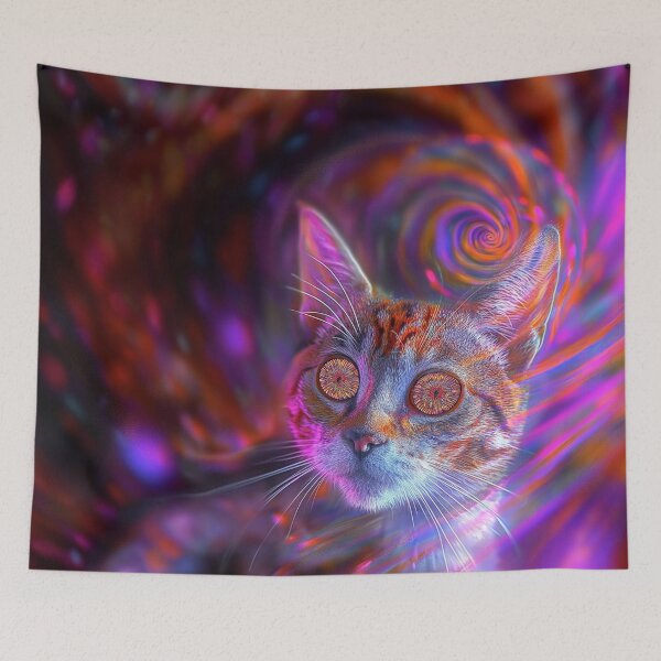 Item preview, Psychedelic Cat designed and sold by MongLongStudio.
