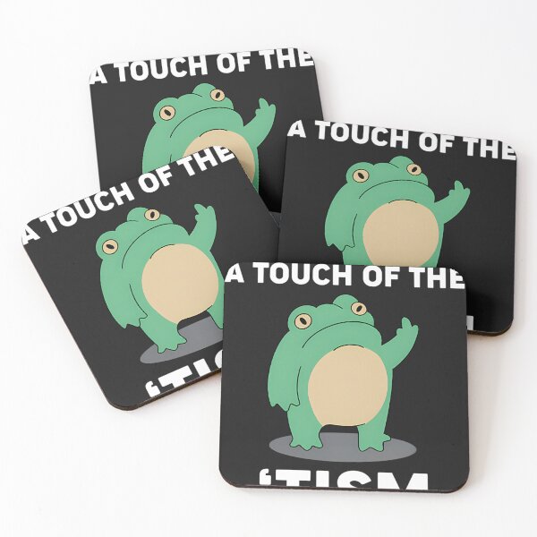 Item preview, Touch Of The Tism Funny Frog Meme designed and sold by Imageeg.