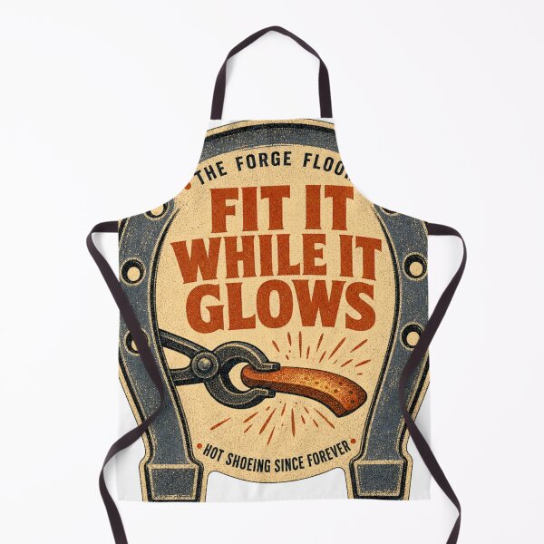 Item preview, Fit It While It Glows Hot-forged Forge Badge designed and sold by BoosterShop.