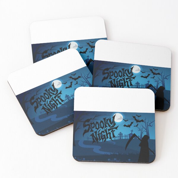 Item preview, Spooky Night Grim Reaper graveyard Full moon Halloween designed and sold by harryordinary.