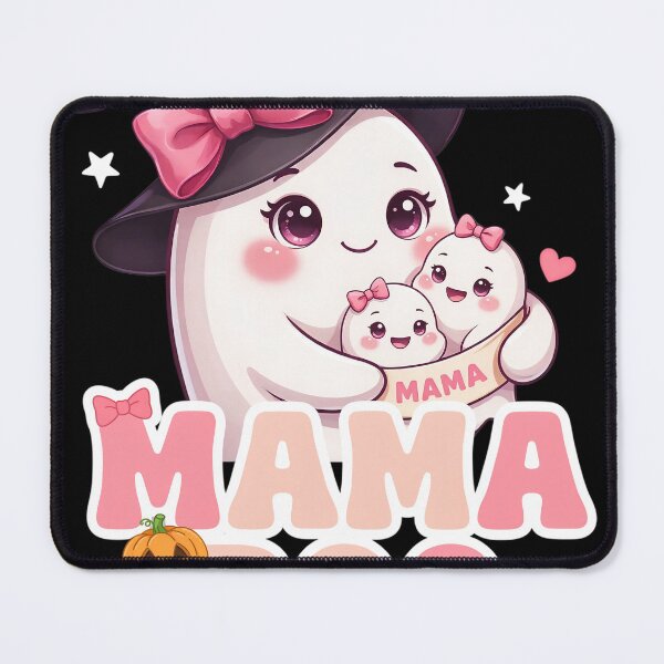 Item preview, Cute Mama Boo Ghost | Coquette Pink Bow Witch Hat Mama Halloween | Spooky Mama Ghost with Baby Boos designed and sold by herrarshop.